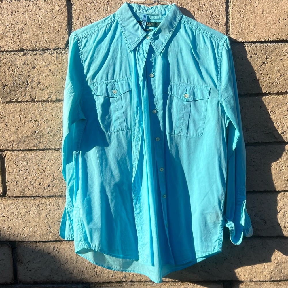 Large long sleeve button up, Ralph Lauren top